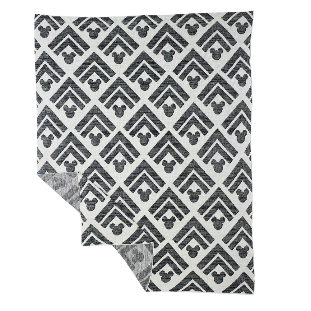 Black And White Disney Mickey Mouse Patterned Blanket